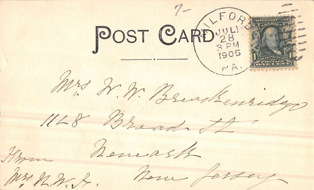 Milford Pennsylvania Birdseye View Of City Antique Postcard K72136 - Image 2