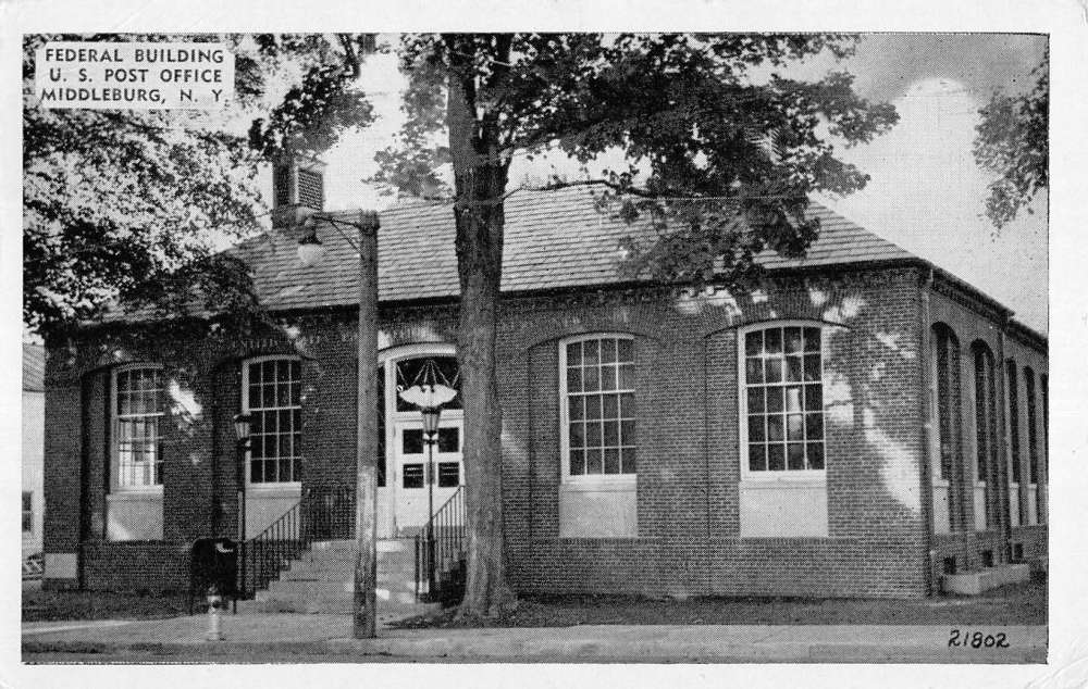 Middleburg New York Federal Bldg Post office Antique Postcard K72211