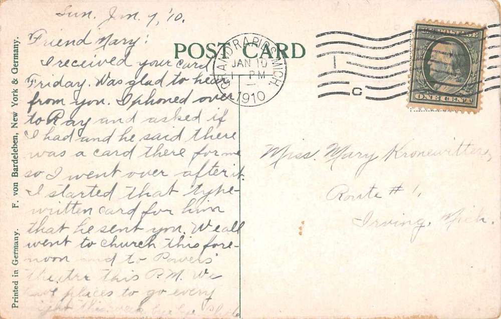 Grand Rapids Michigan birds eye view Pythian Temple antique pc Z39721 - Image 2