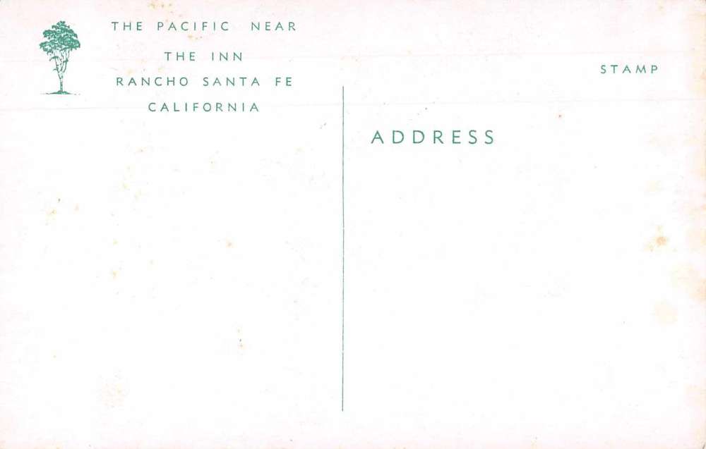 Rancho Santa Fe California view of The Pacific near The Inn vintage pc Z39803 - Image 2