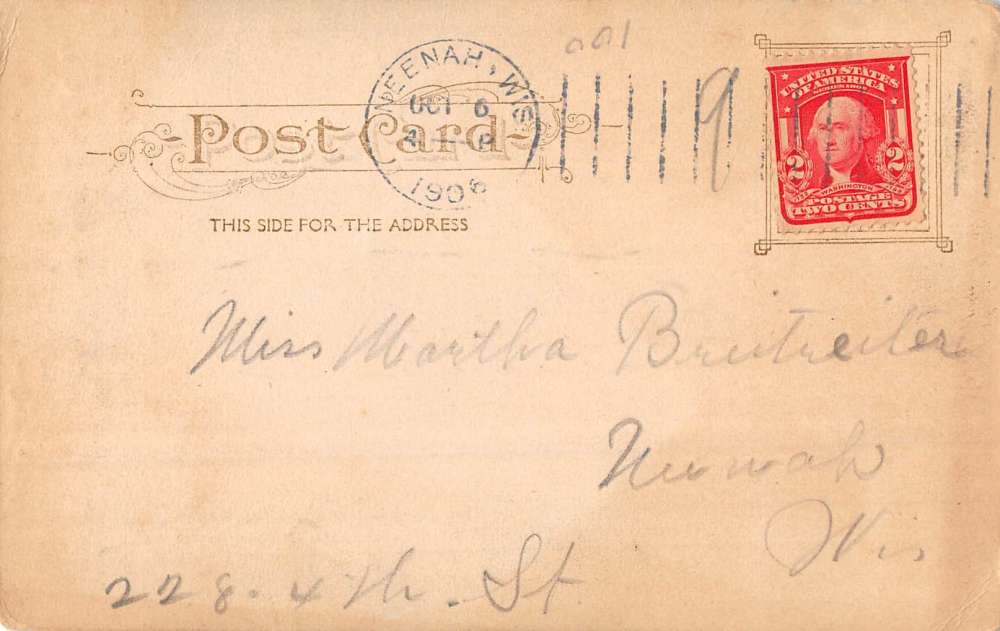 Appleton Wisconsin Lawrence University Main Bldg Antique Postcard K72483 - Image 2