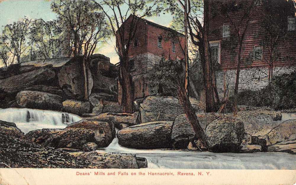 Ravena New York Deans mills Falls On Hannacroix Antique Postcard K72761 Mary L. Martin Ltd