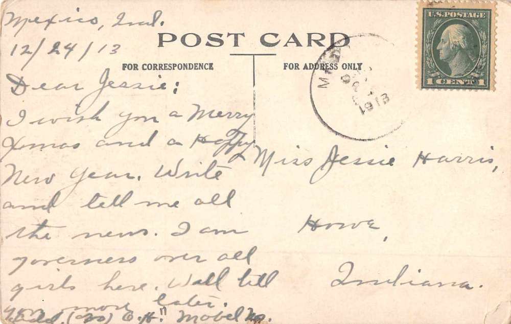 Mexico Indiana Christmas Greeting Child Antique Postcard K73043 - Image 2