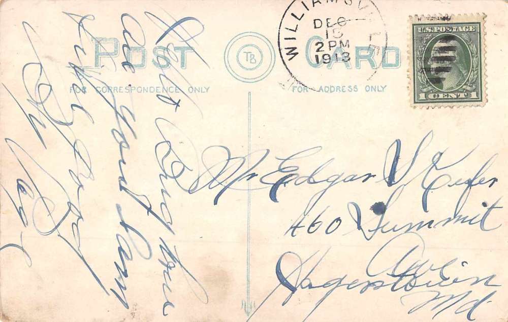 Williamsville Illinois Scenic River Greeting Antique Postcard K73067