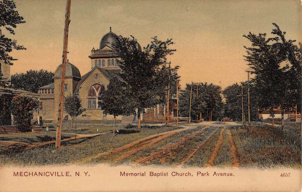 Mechanicville New York Memorial Baptist Church Antique Postcard K73216