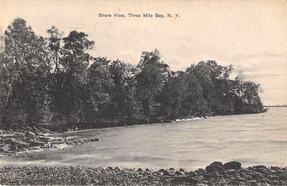 Three Mile Bay New York Water View Scenic View Antique Postcard J71522