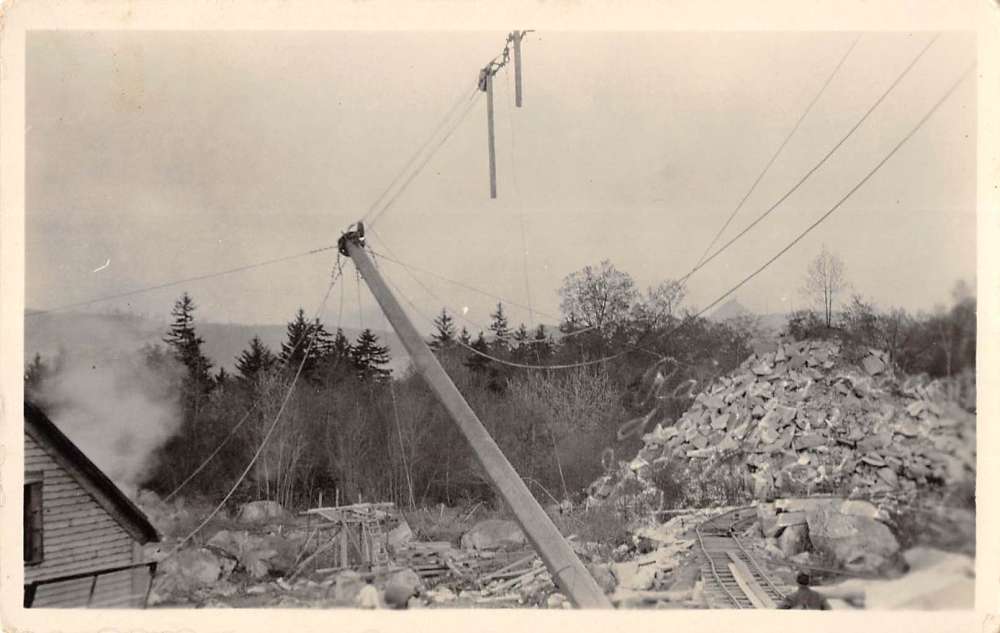 Williamstown Vermont Pirie Estate Quarry Real Photo Antique Postcard