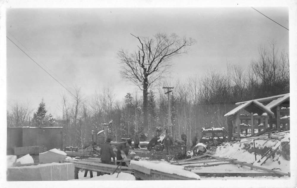 Williamstown Vermont Granite Quarry Workers Real Photo Antique Postcard