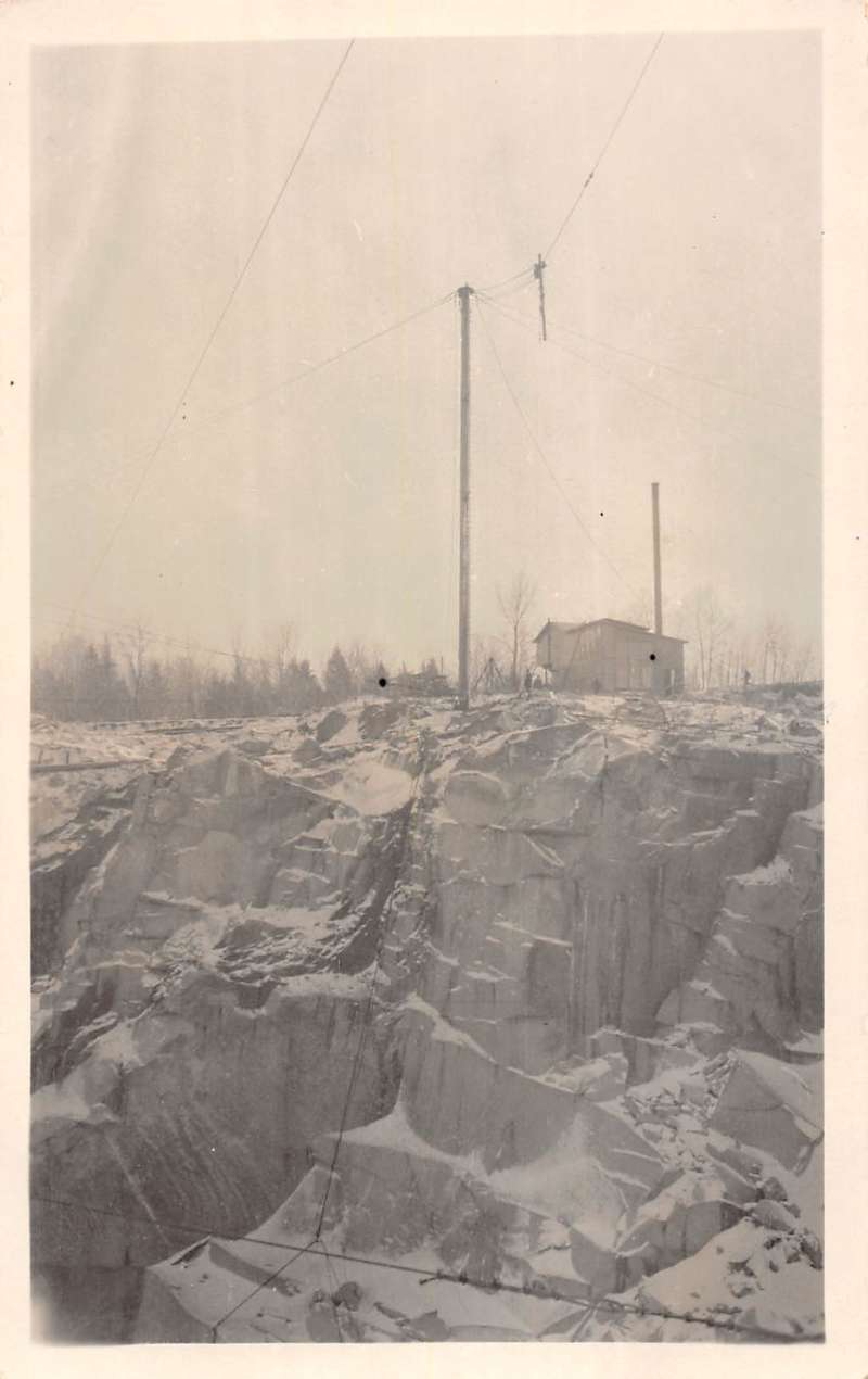 Williamstown Vermont Pirie Quarry Cliff Real Photo Antique Postcard
