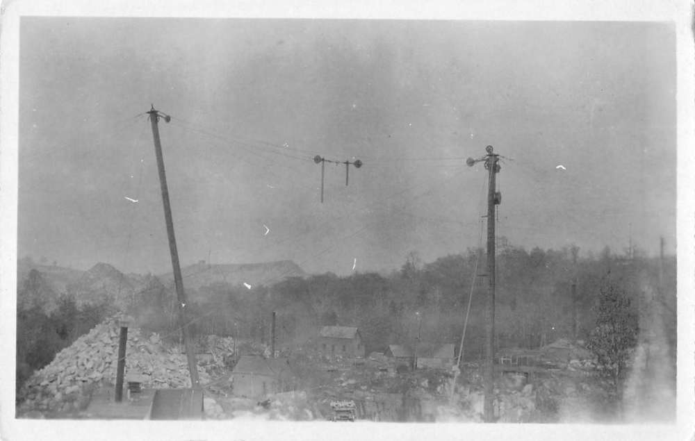 Williamstown Vermont Quarry New Derrick Real Photo Antique Postcard