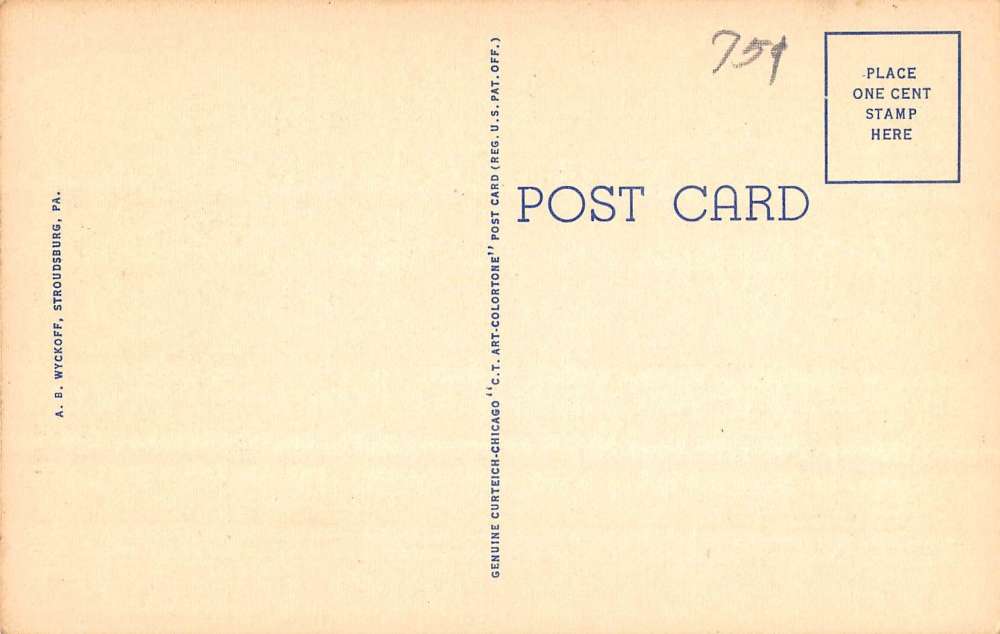 Stroudsburg Pennsylvania Large Letter Linen Antique Postcard K77242 - Image 2