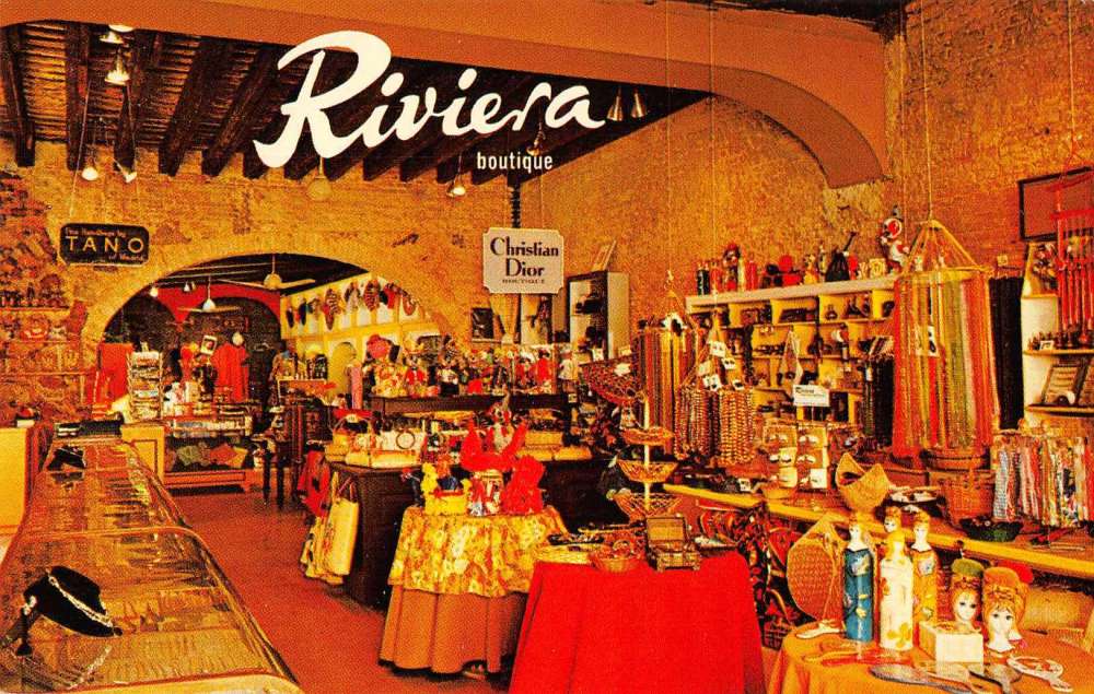 St Thomas Virgin Islands Main Street Riviera Boutique Vintage Postcard