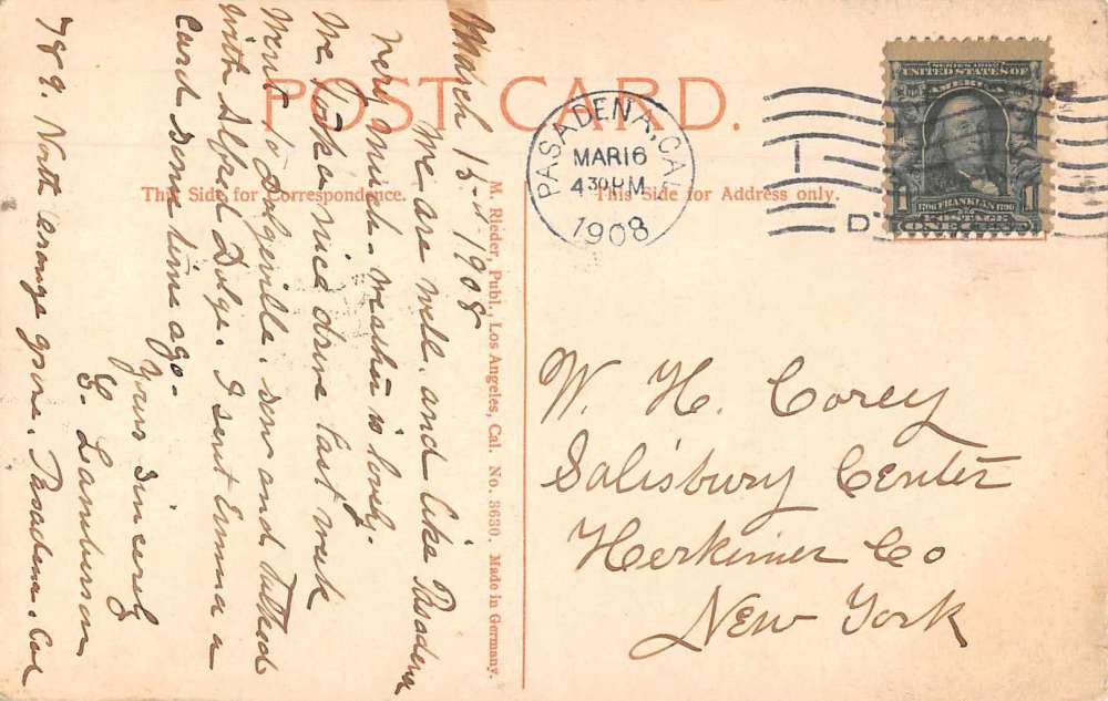 Wilson's Peak California Observatory Scenic View Antique Postcard J71768 - Image 2