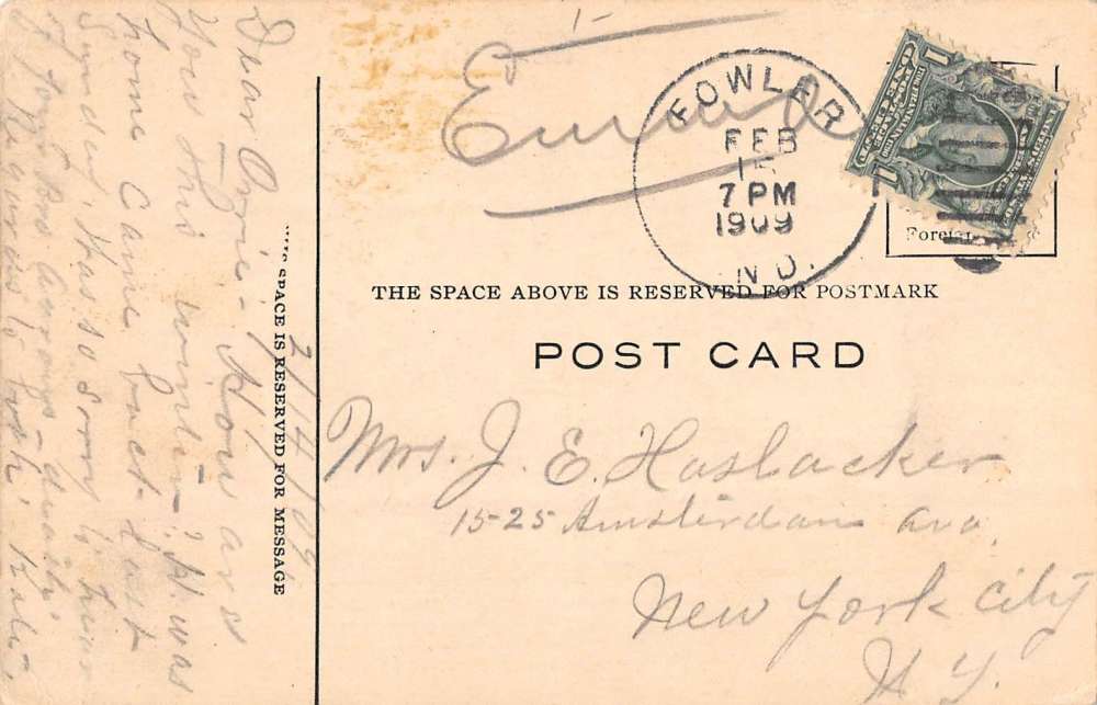 Fowler Indiana 5th Street Scene Scenic View Antique Postcard K77287 - Image 2