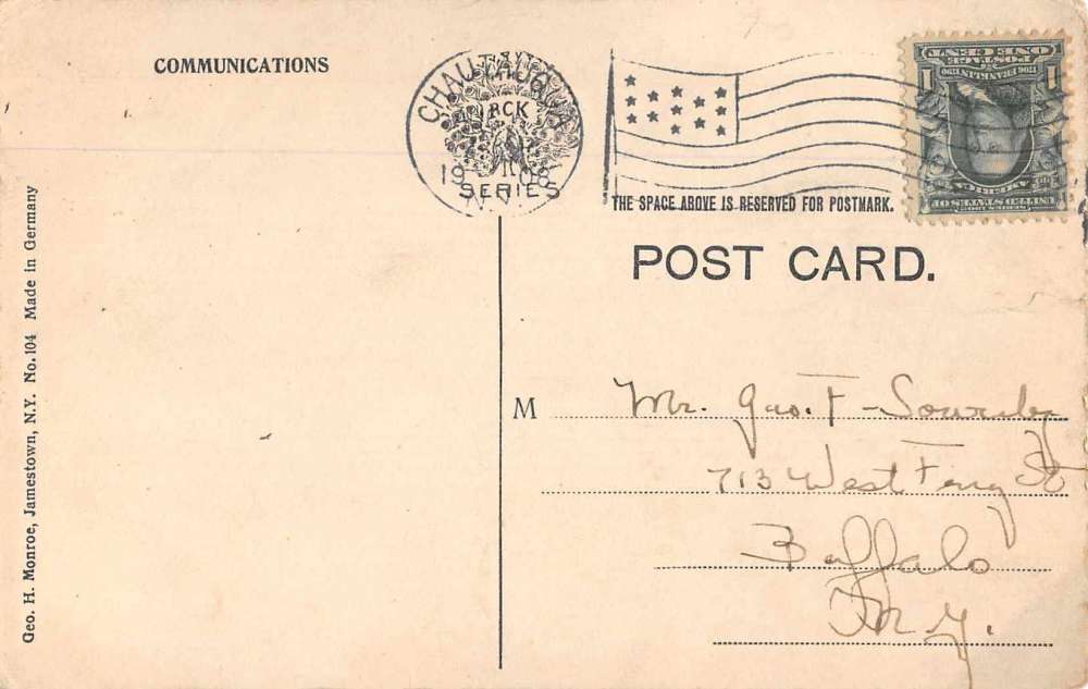 Chautauqua New York pier and boats Chautauqua Institution antique pc Z40769 - Image 2