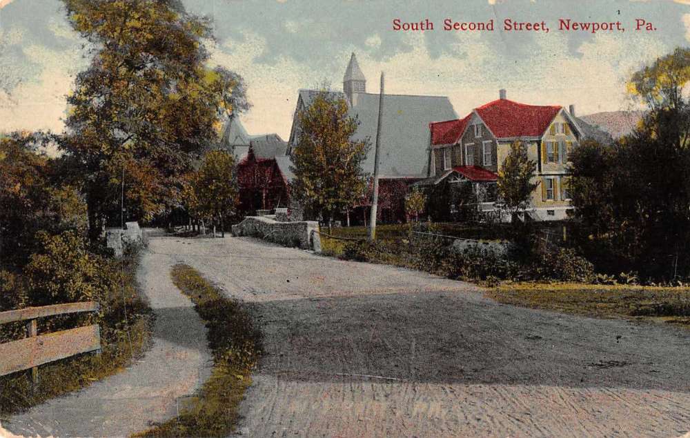 Newport Pennsylvania South Second Street Antique Postcard J72082 Mary