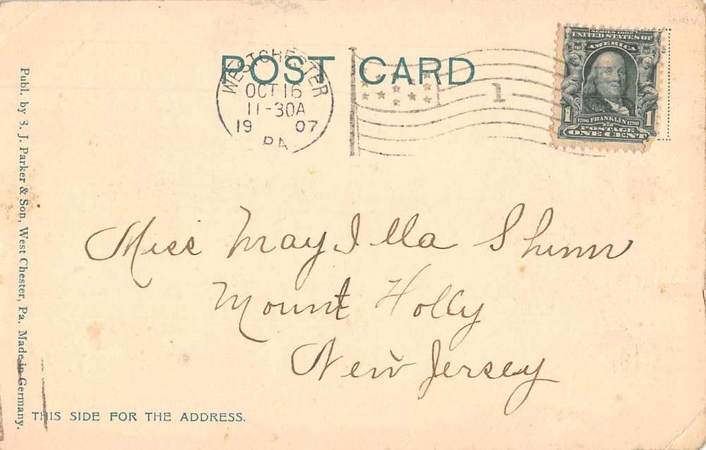 West Chester Pennsylvania The Brandywine Road below Park antique pc Z41543 - Image 2