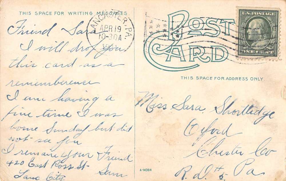 Millersville Pennsylvania Normal School Waterfront Antique Postcard K79068 - Image 2