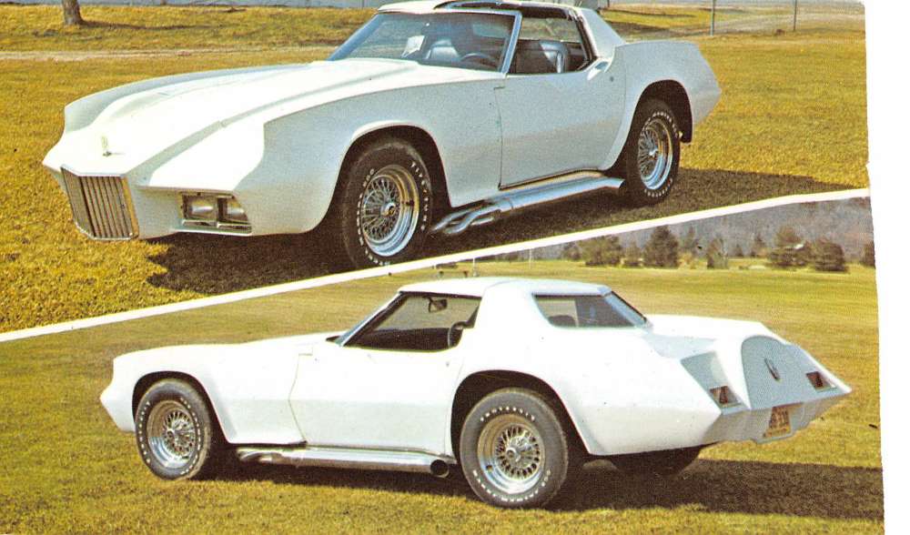 1974 Corvette Mark IV Sports Car Auto Multiview Vintage Postcard K79197