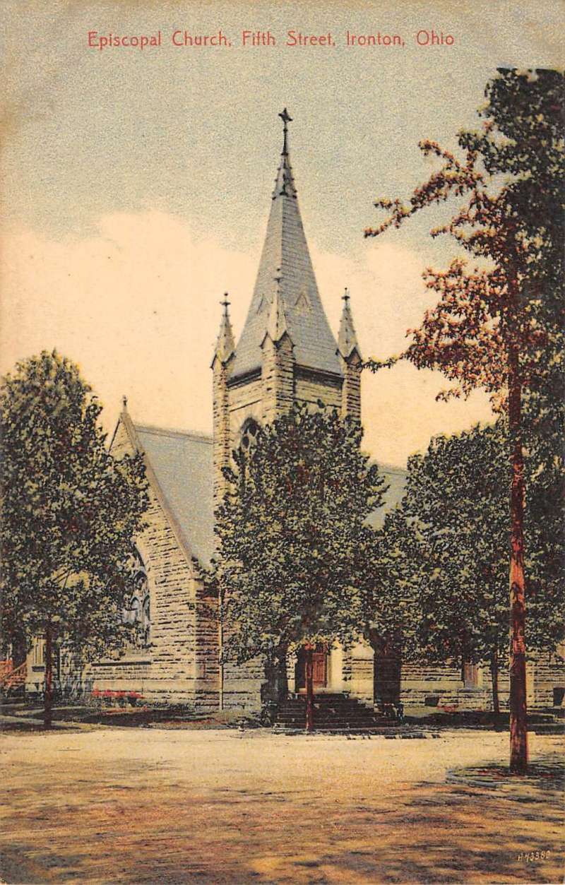 Ironton Ohio Episcopal Church Street View Antique Postcard K79473 ...