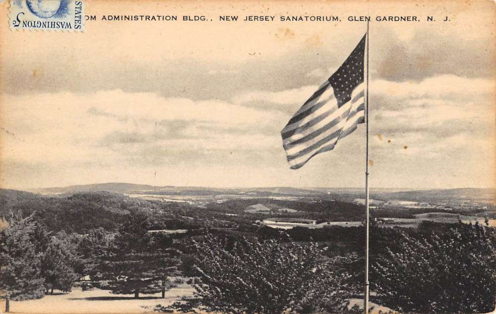 Glen Gardner New Jersey Sanatorium Birdseye View Antique Postcard