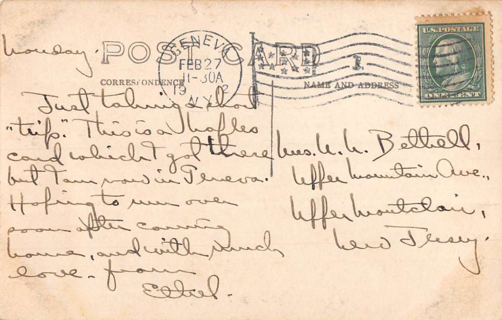 Geneva New York Scenic Waterfall Real Photo Antique Postcard K80432 - Image 2