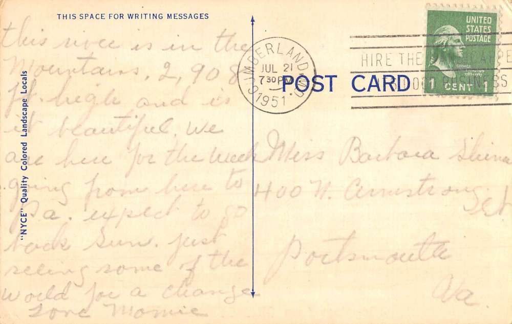 Grantsville Maryland Waterfront Greeting Antique Postcard K80467 - Image 2