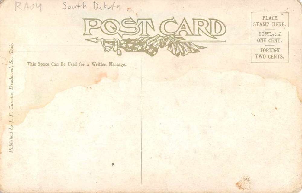 Black Hills South Dakota Stage Coach Scenic View Antique Postcard J72912 - Image 2