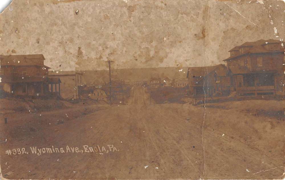 Enola Pennsylvania Wyoming Ave Real Photo Antique Postcard K80737