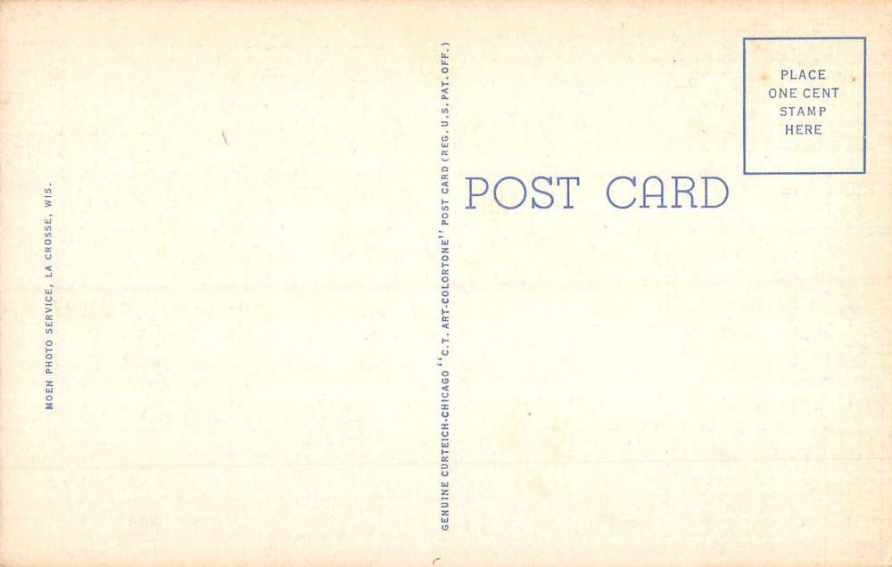 Camp McCoy Wisconsin Large Letter Linen Antique Postcard K80805 - Image 2