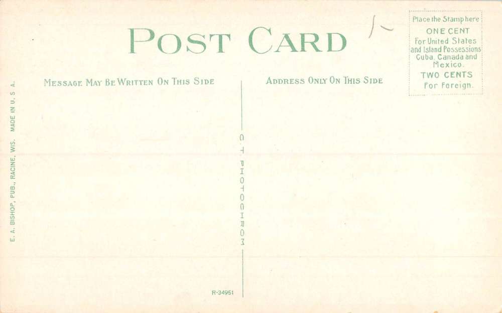 Columbus Wisconsin Ludington Street Scene Antique Postcard K80806 - Image 2