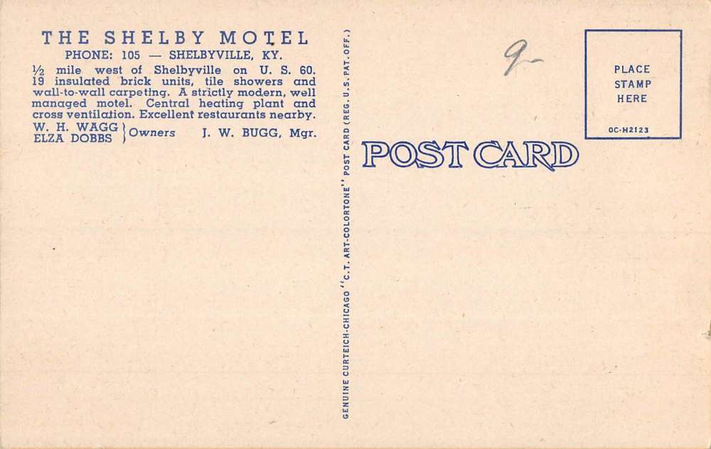 Shelbyville Kentucky Motel Multiview Antique Postcard K80881 - Image 2