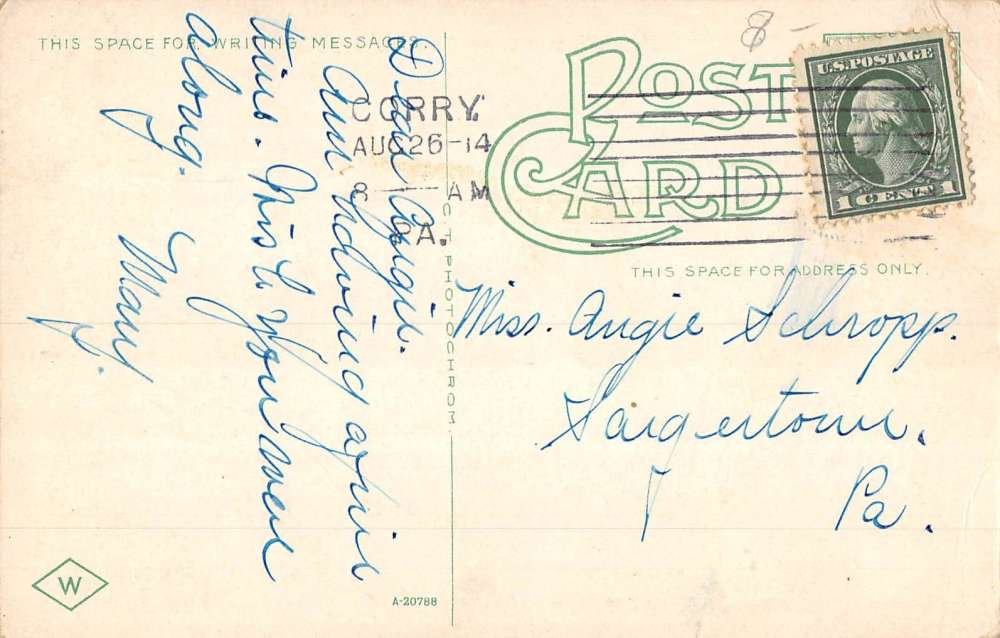 Corry Pennsylvania North Center Street Scene Antique Postcard K80977