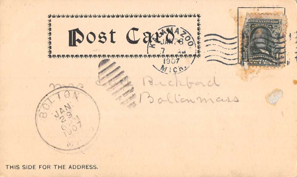 Kalamazoo Michigan Cow Pond Waterfront Antique Postcard K81222 - Image 2