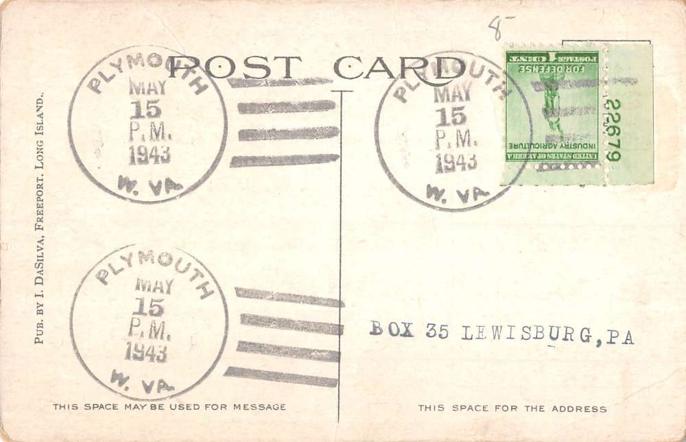 Freeport New York South Ocean Avenue Street View Antique Postcard K81759 - Image 2