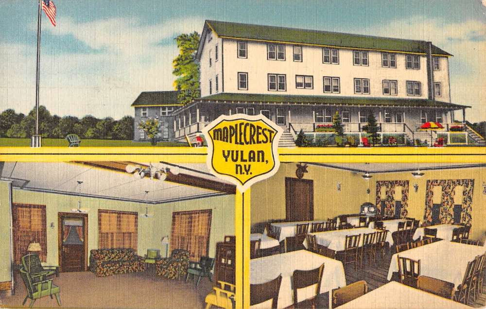 Yulan New York Maplecrest Motel Multiview Antique Postcard K81902