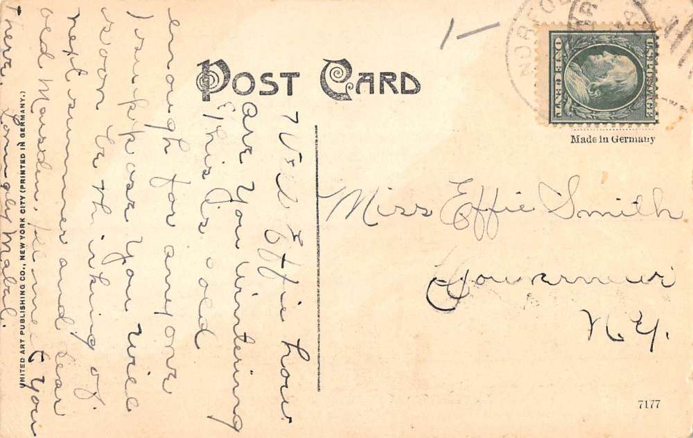 Norwood New York St Andrews Church Street View Antique Postcard K82051 - Image 2