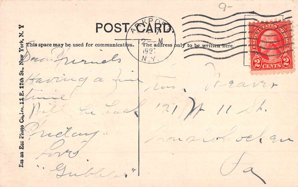 Arkport New York Presbyterian Church Street View Antique Postcard K82149 - Image 2