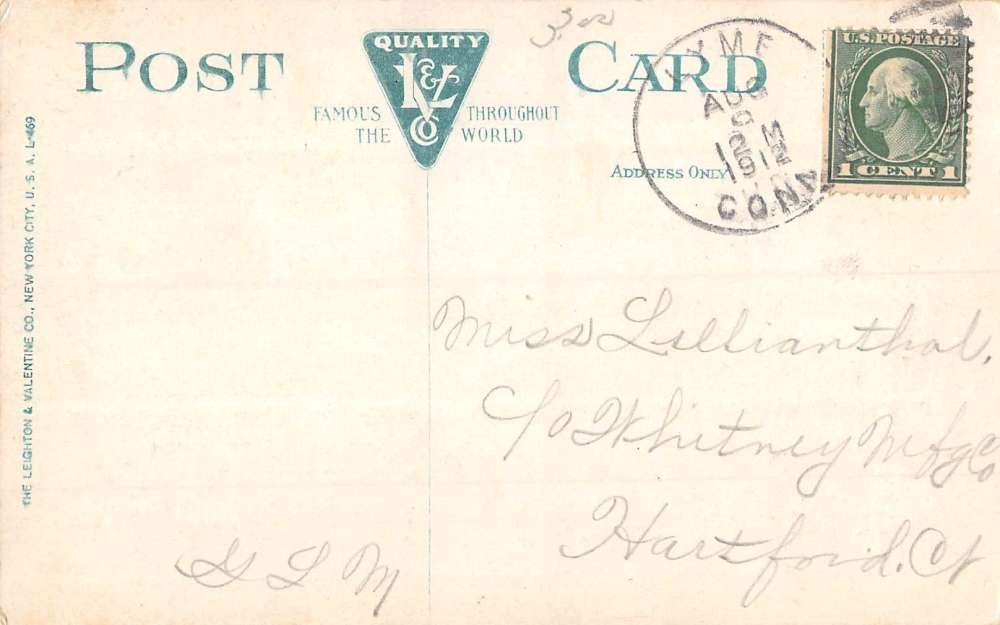 New London Connecticut Ocean Beach Mott Avenue Antique Postcard K82828