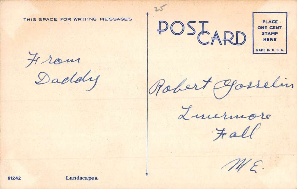 Sabbattus Maine Scenic Roadway Greeting Antique Postcard K82942 - Image 2