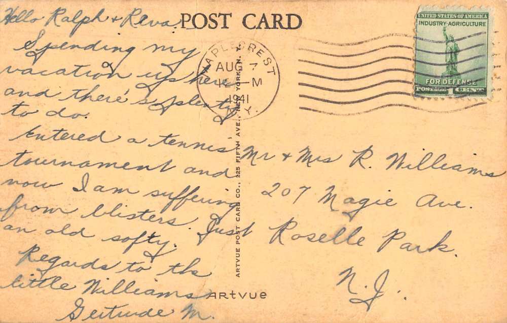 Maplecrest New York Sugar Maples Old Glory Antique Postcard K83115 - Image 2