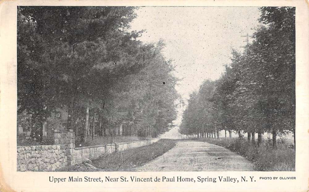 Spring Valley New York Upper Main Street Scene Antique Postcard K83137