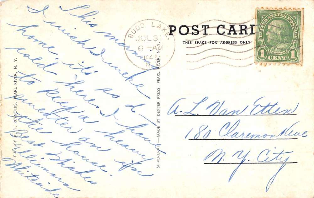 Budd Lake New York Petries Corner Waterfront Antique Postcard K83294 - Image 2