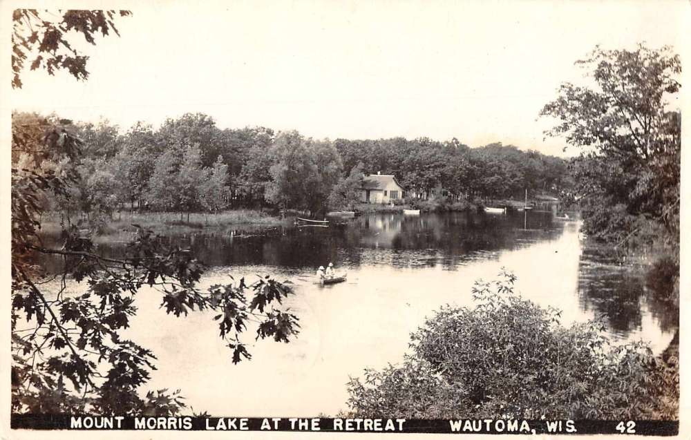 Wautoma Wisconsin boaters Mount Morris Lake at the Retreat real photo ...