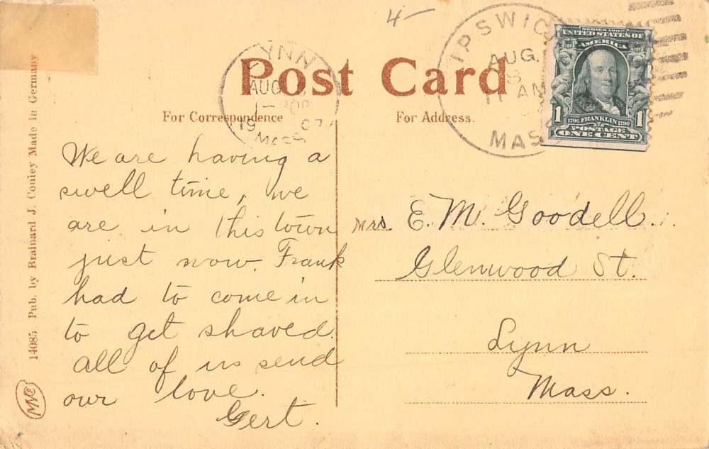 Ipswich Massachusetts Upper River Dobsons Cove Antique Postcard K83512 - Image 2