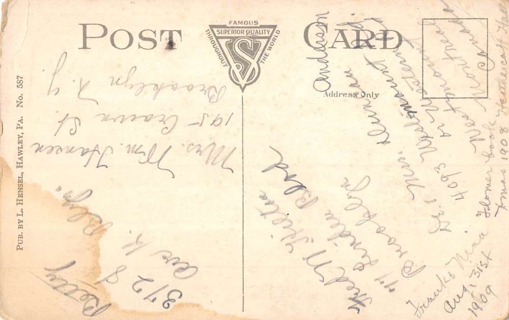 Beach Lake Pennsylvania Bow Landing Waterfront Antique Postcard K83587 - Image 2