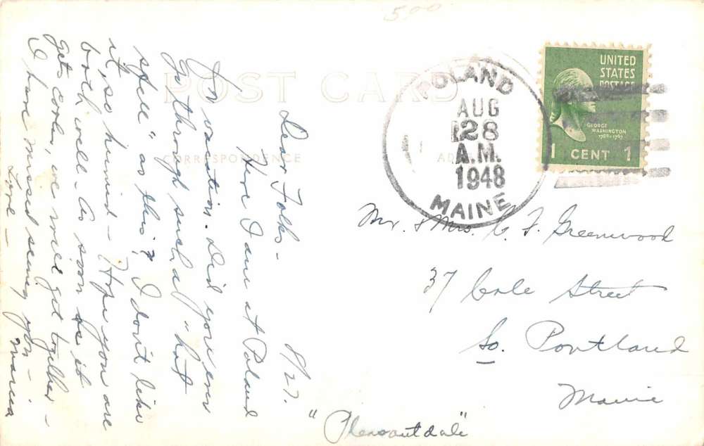 Poland Spring Maine Mt Washington Real Photo Antique Postcard K84118 - Image 2