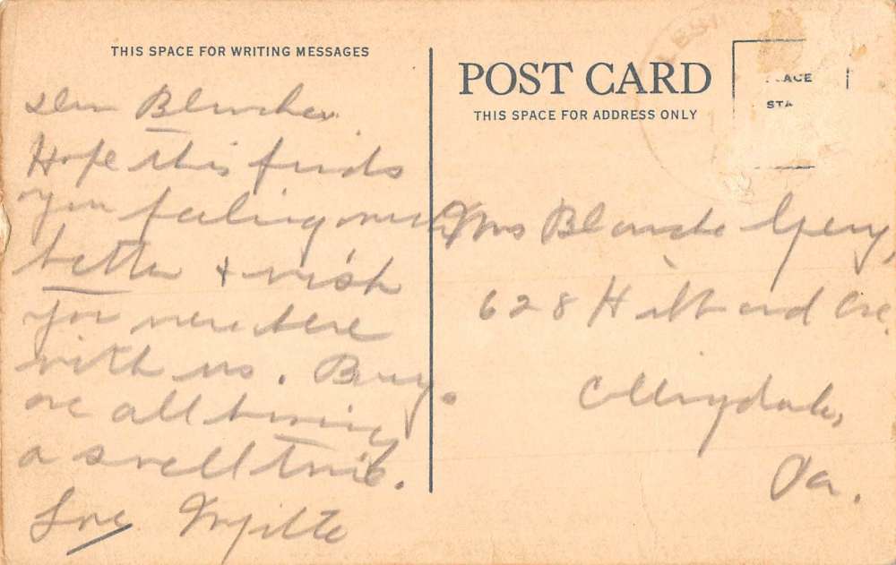 Leslie Maryland Waterfront Roadway Greeting Antique Postcard K84246 - Image 2