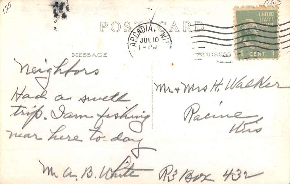 Arcadia Wisconsin Scenic Road View Real Photo Antique Postcard K84514 - Image 2