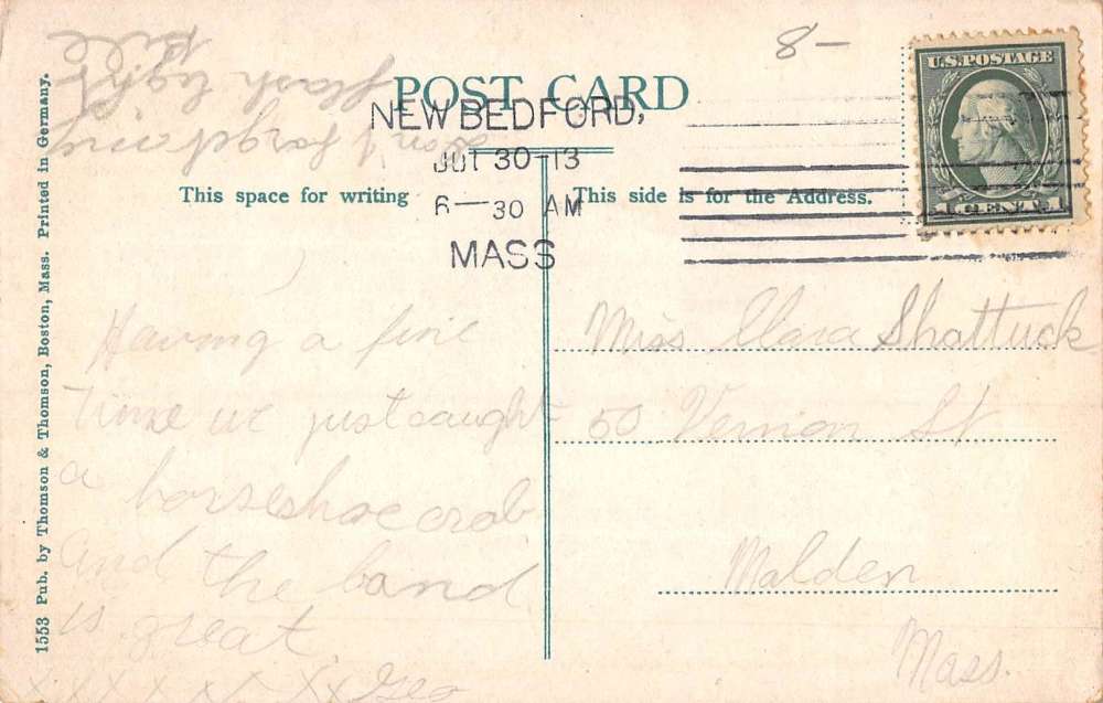 Cap Cod Massachusetts Women Picking Craberries Antique Postcard K84558 - Image 2